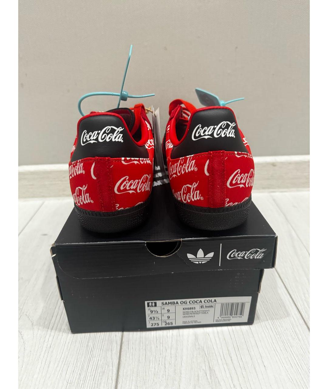 ADIDAS Красные текстильные низкие кроссовки / кеды, фото 4