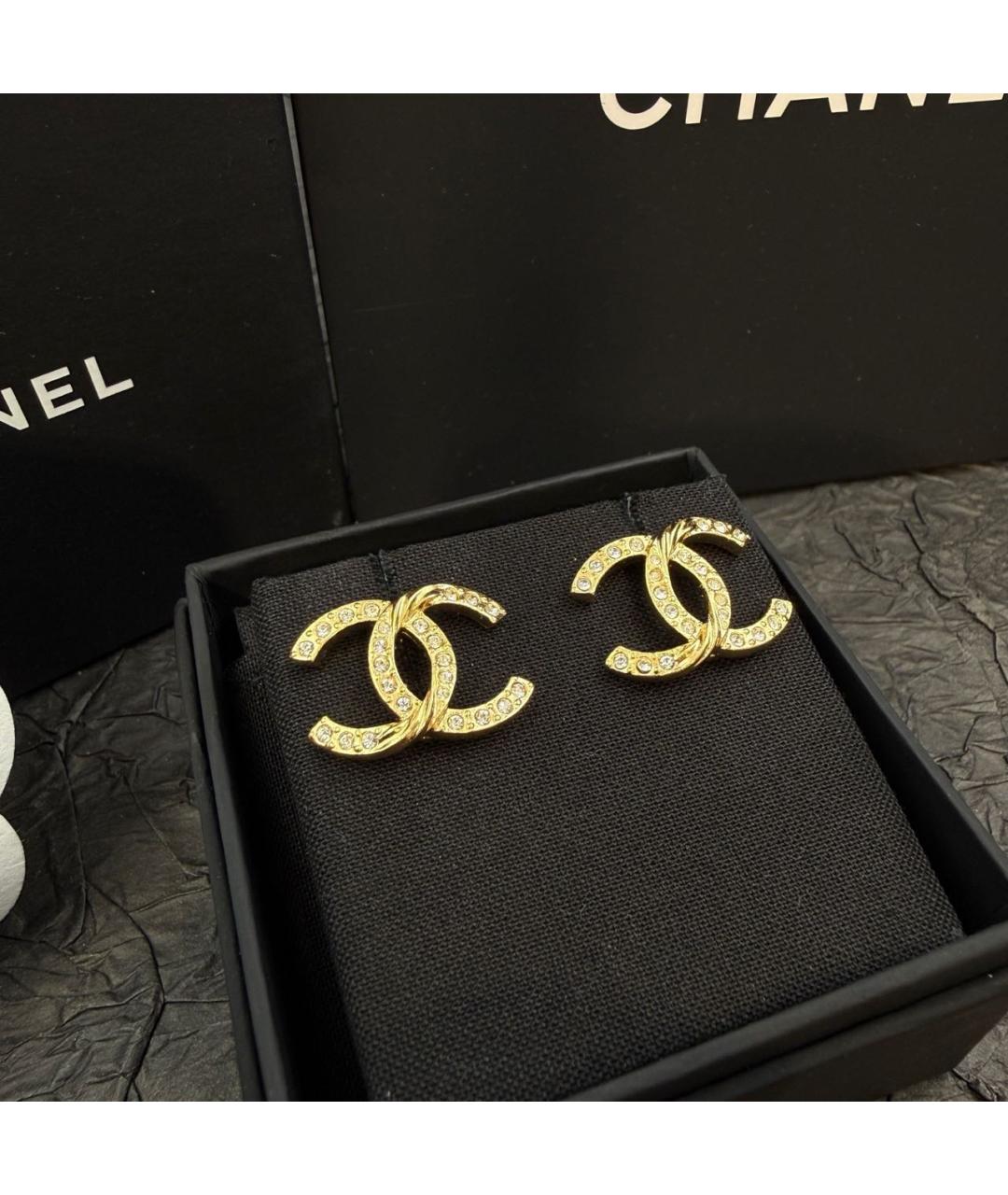 CHANEL Золотые серьги, фото 2