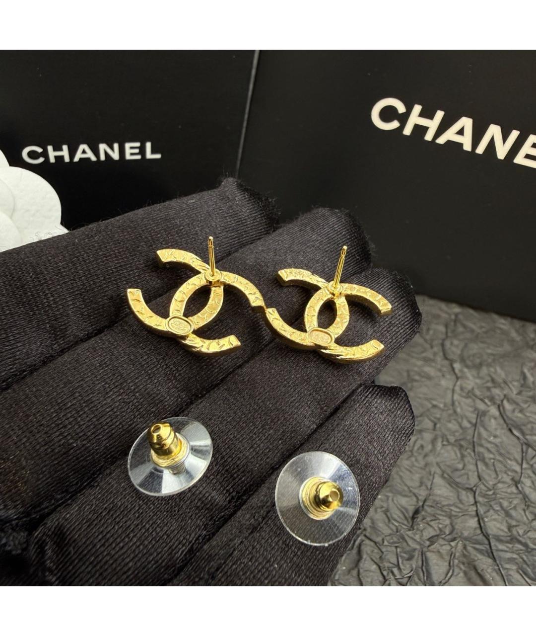 CHANEL Золотые серьги, фото 6