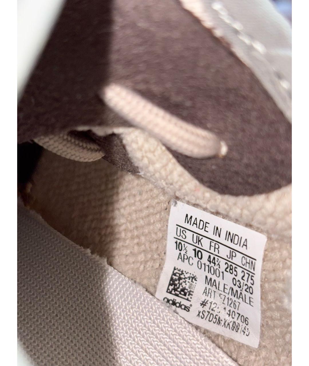 ADIDAS YEEZY Антрацитовые синтетические низкие кроссовки / кеды, фото 6