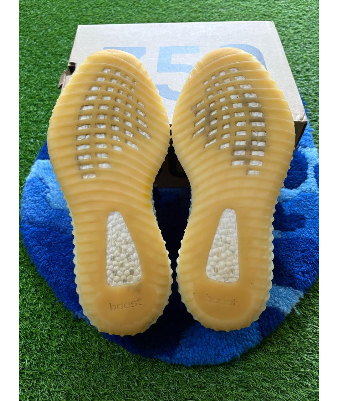 ADIDAS YEEZY Антрацитовые синтетические низкие кроссовки / кеды, фото 5