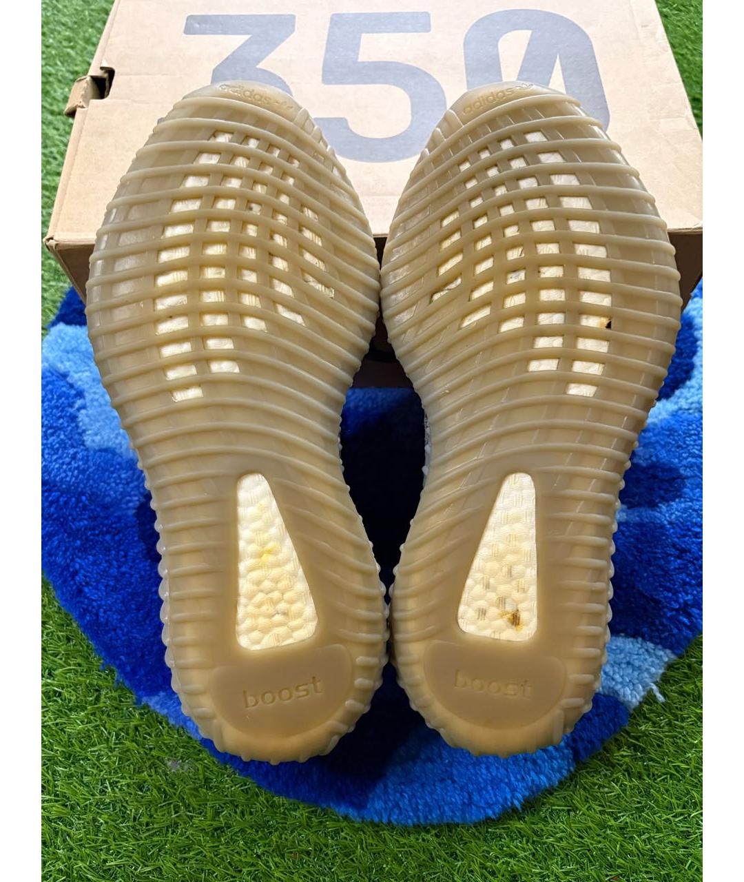 ADIDAS YEEZY Серые синтетические низкие кроссовки / кеды, фото 5