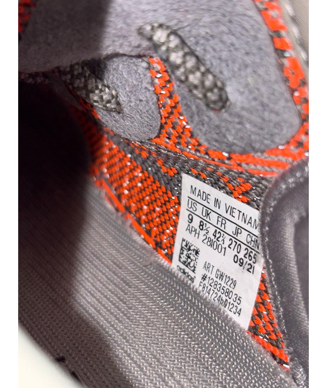 ADIDAS YEEZY Серые синтетические низкие кроссовки / кеды, фото 6