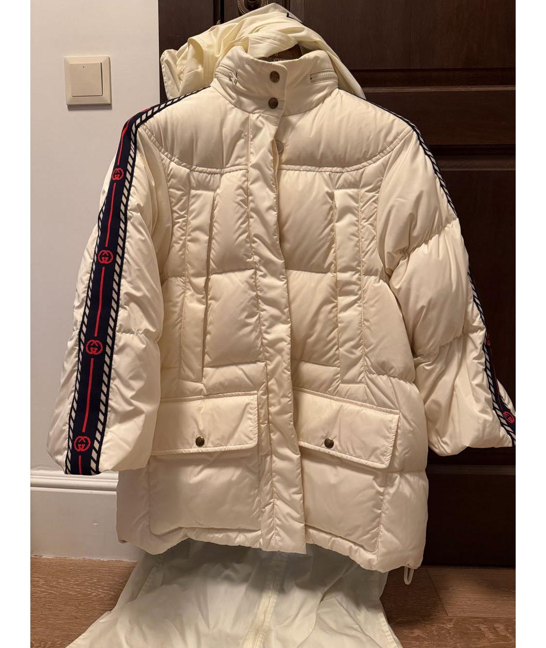 GUCCI Белый нейлоновый пуховик, фото 4