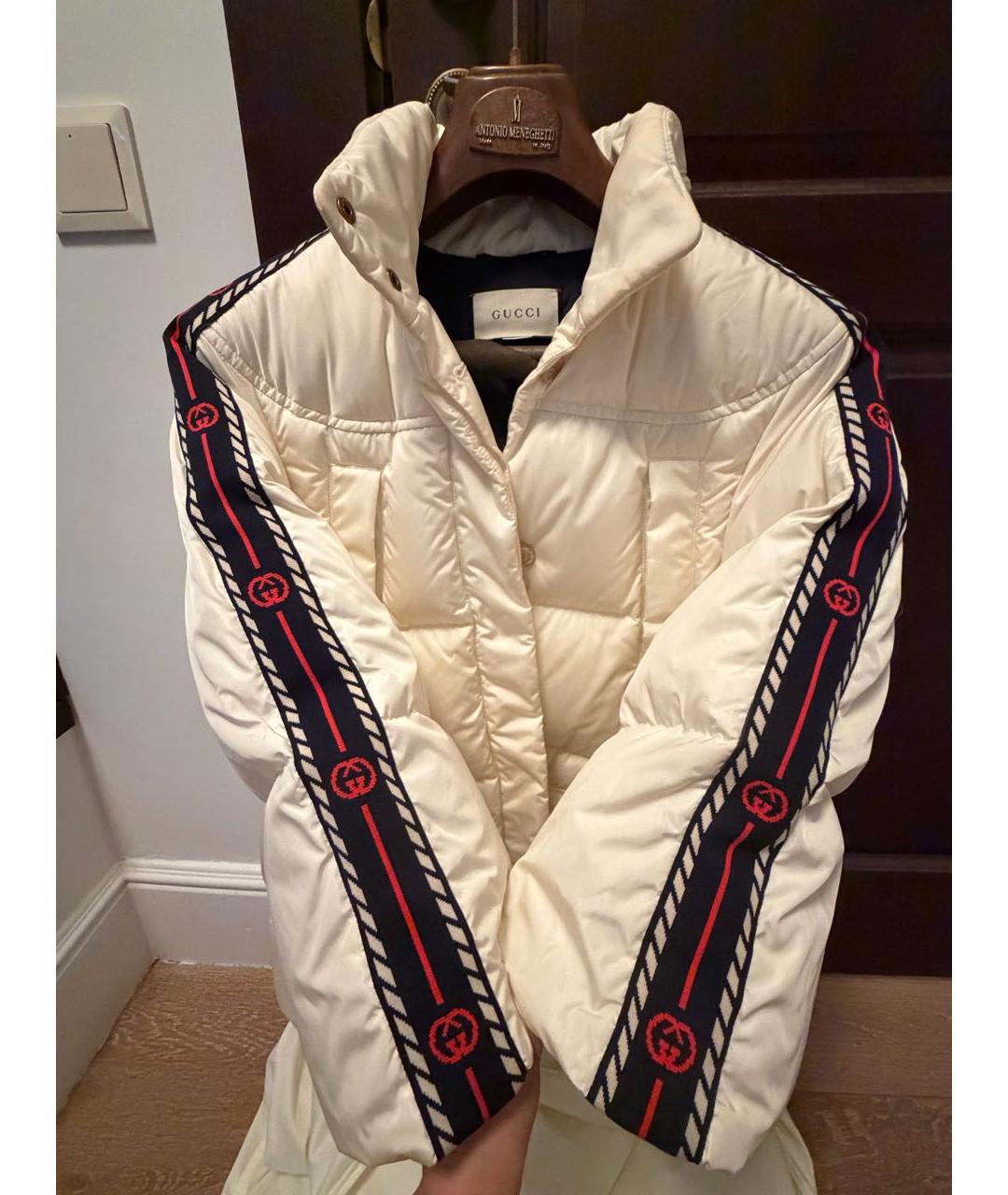 GUCCI Белый нейлоновый пуховик, фото 3