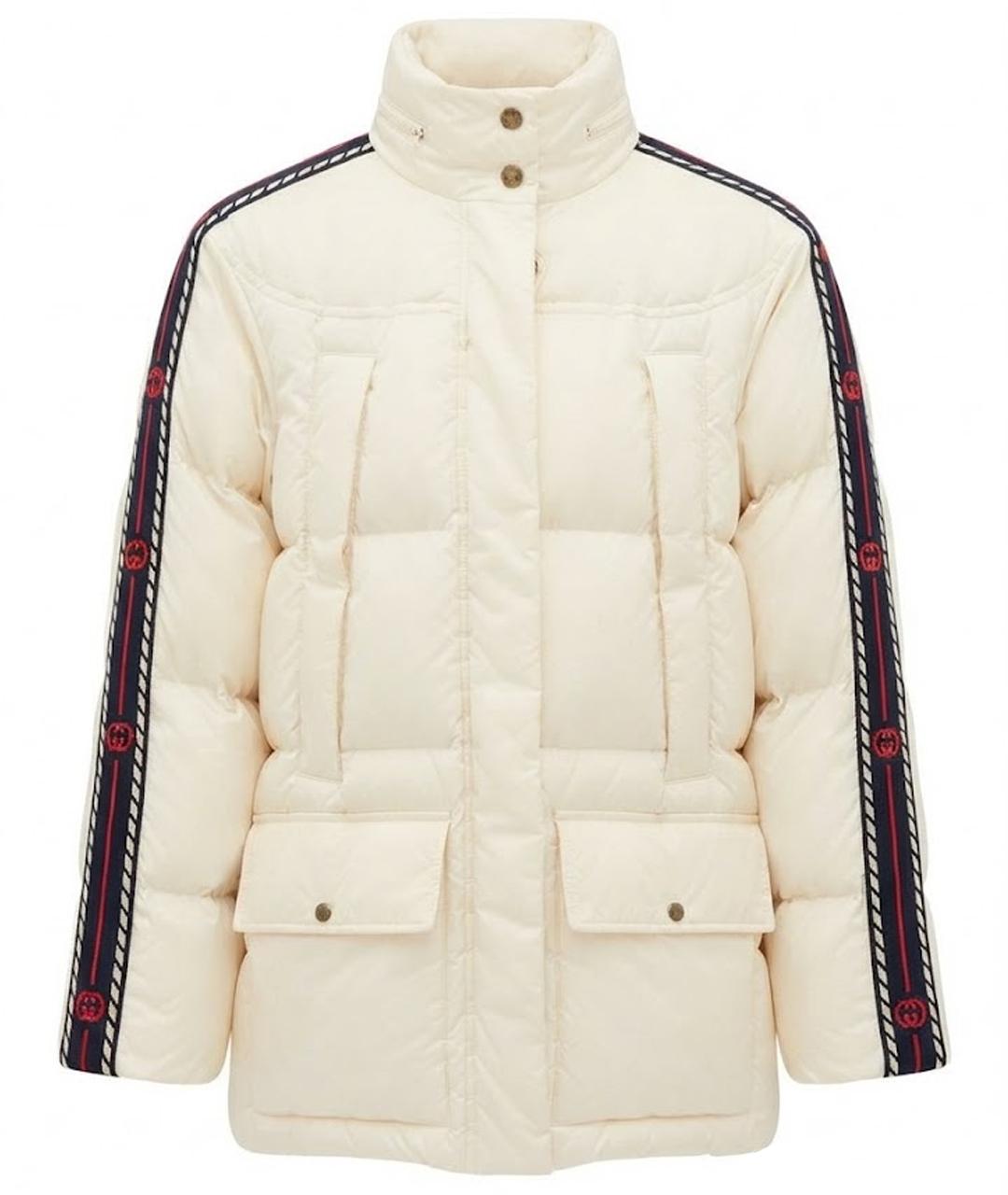 GUCCI Белый нейлоновый пуховик, фото 1