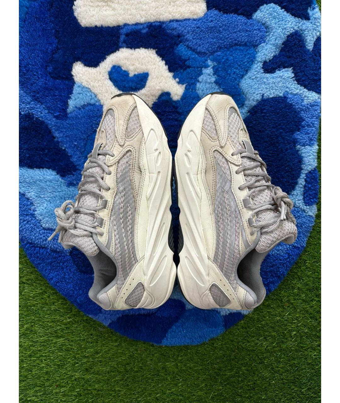 ADIDAS YEEZY Серые синтетические низкие кроссовки / кеды, фото 4