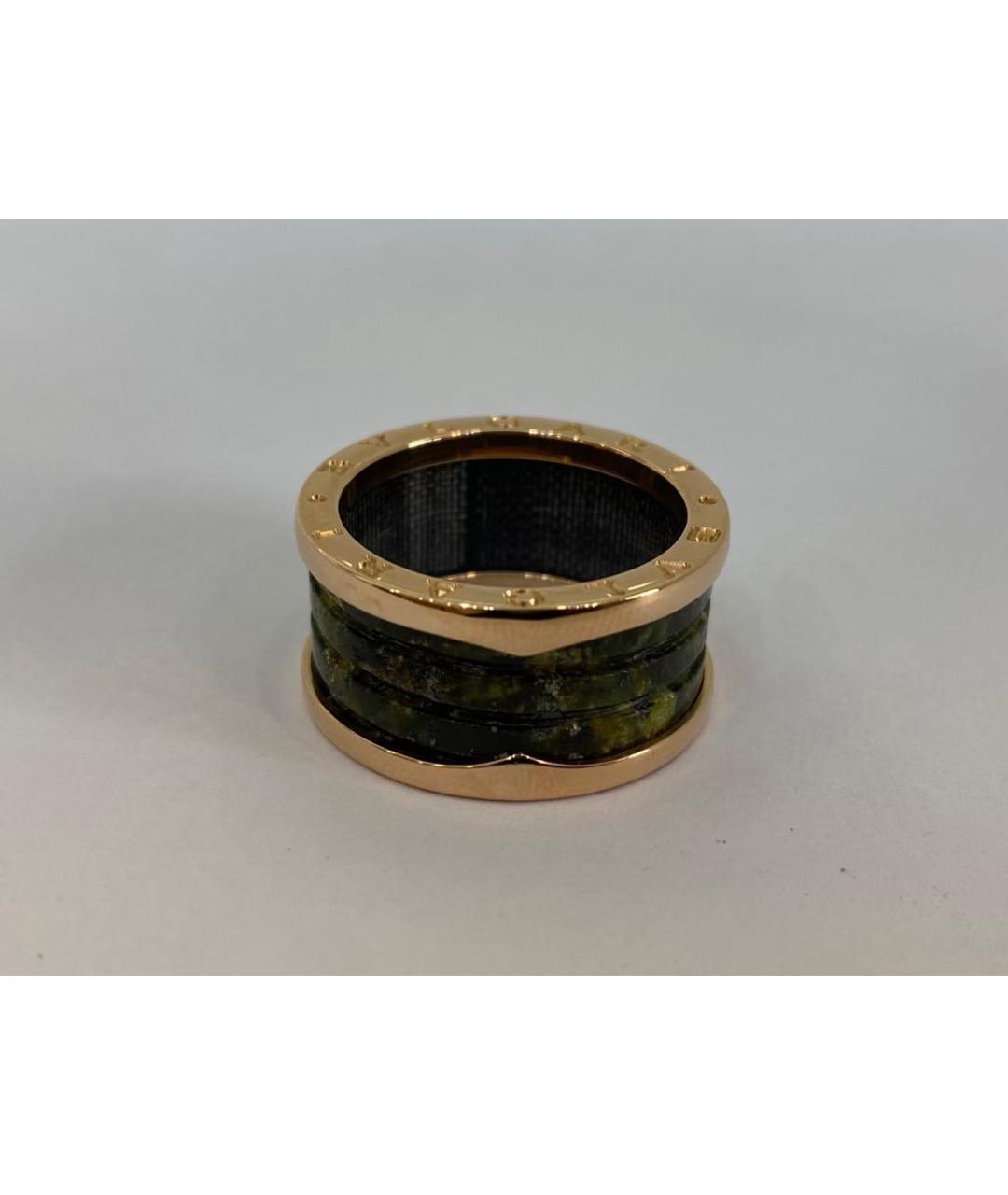 BVLGARI Зеленое кольцо из желтого золота, фото 2
