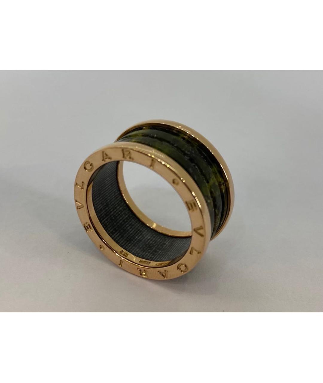 BVLGARI Зеленое кольцо из желтого золота, фото 3
