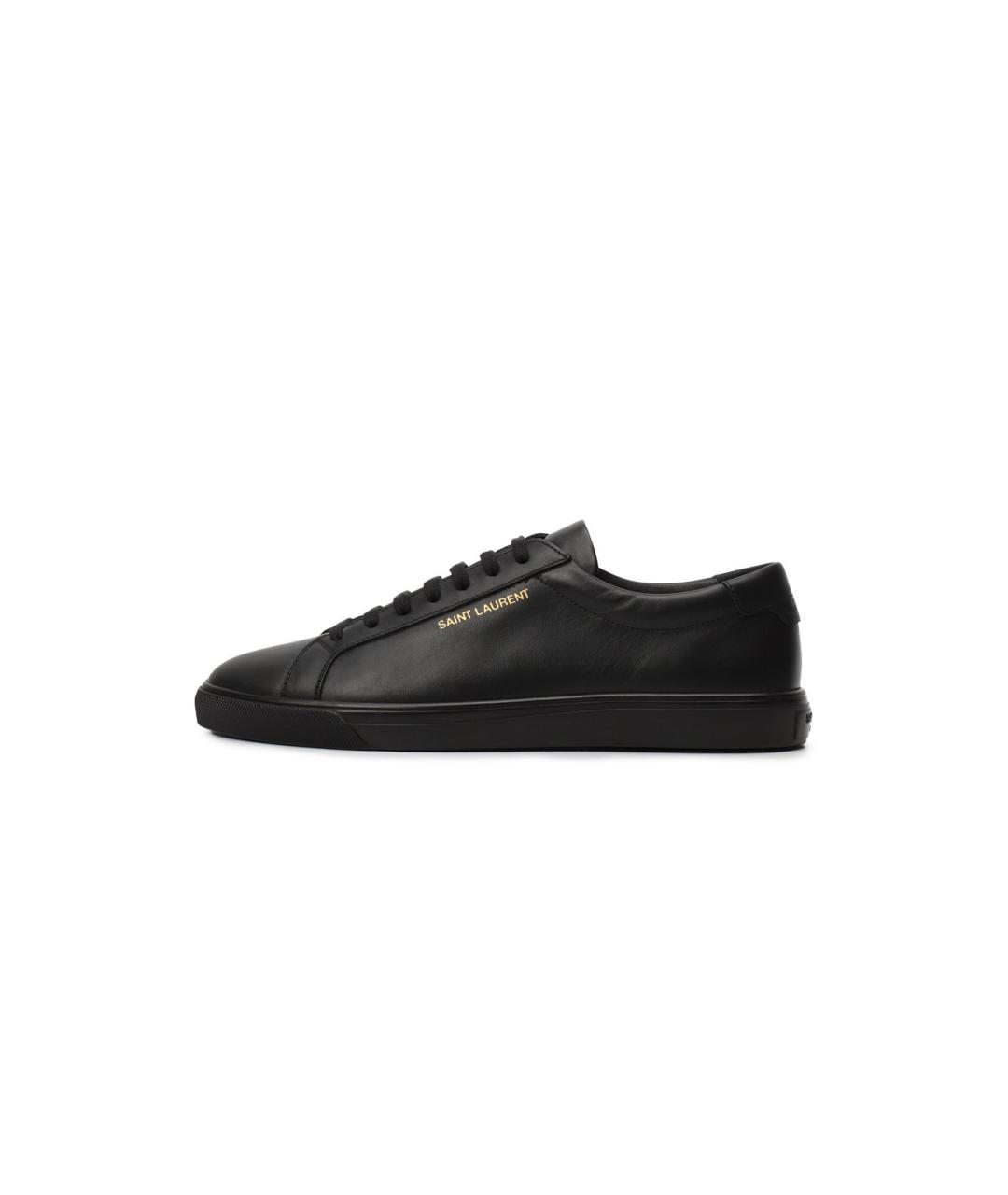 SAINT LAURENT Черные кожаные кеды, фото 10