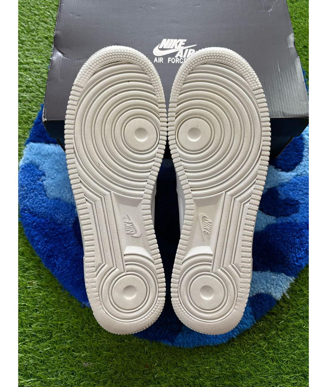NIKE Белые кожаные низкие кроссовки / кеды, фото 5