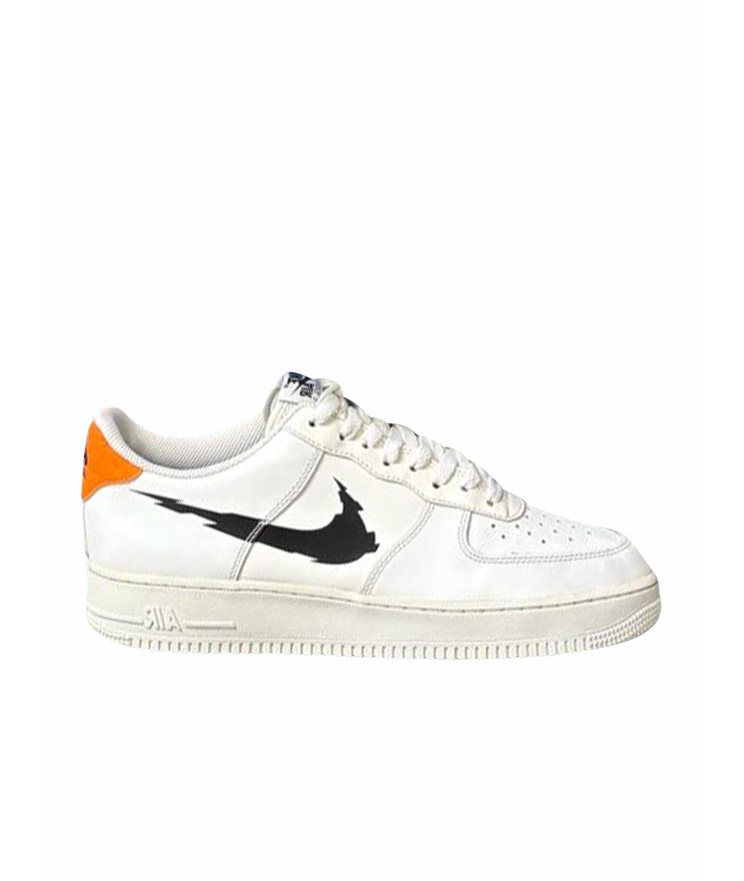 NIKE Белые кожаные низкие кроссовки / кеды, фото 1