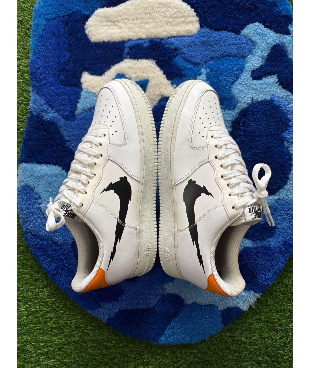 NIKE Белые кожаные низкие кроссовки / кеды, фото 4