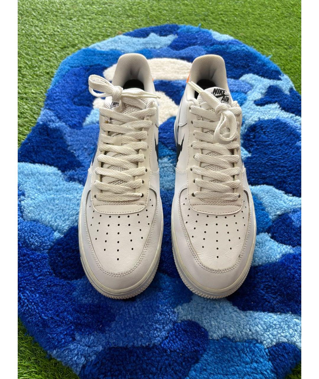 NIKE Белые кожаные низкие кроссовки / кеды, фото 2