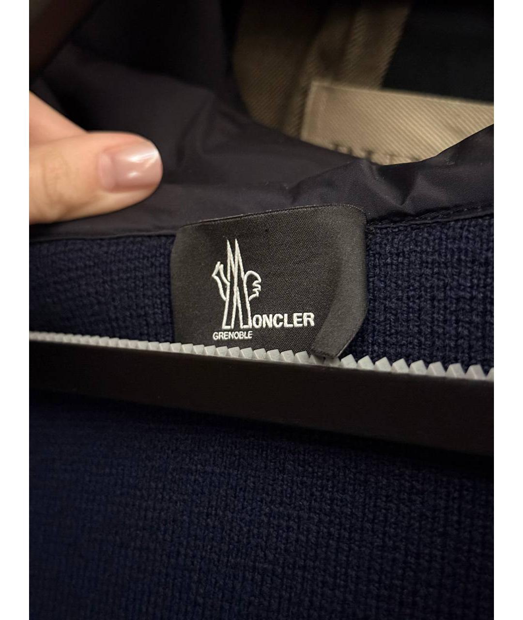 MONCLER Темно-синяя хлопковая куртка, фото 3
