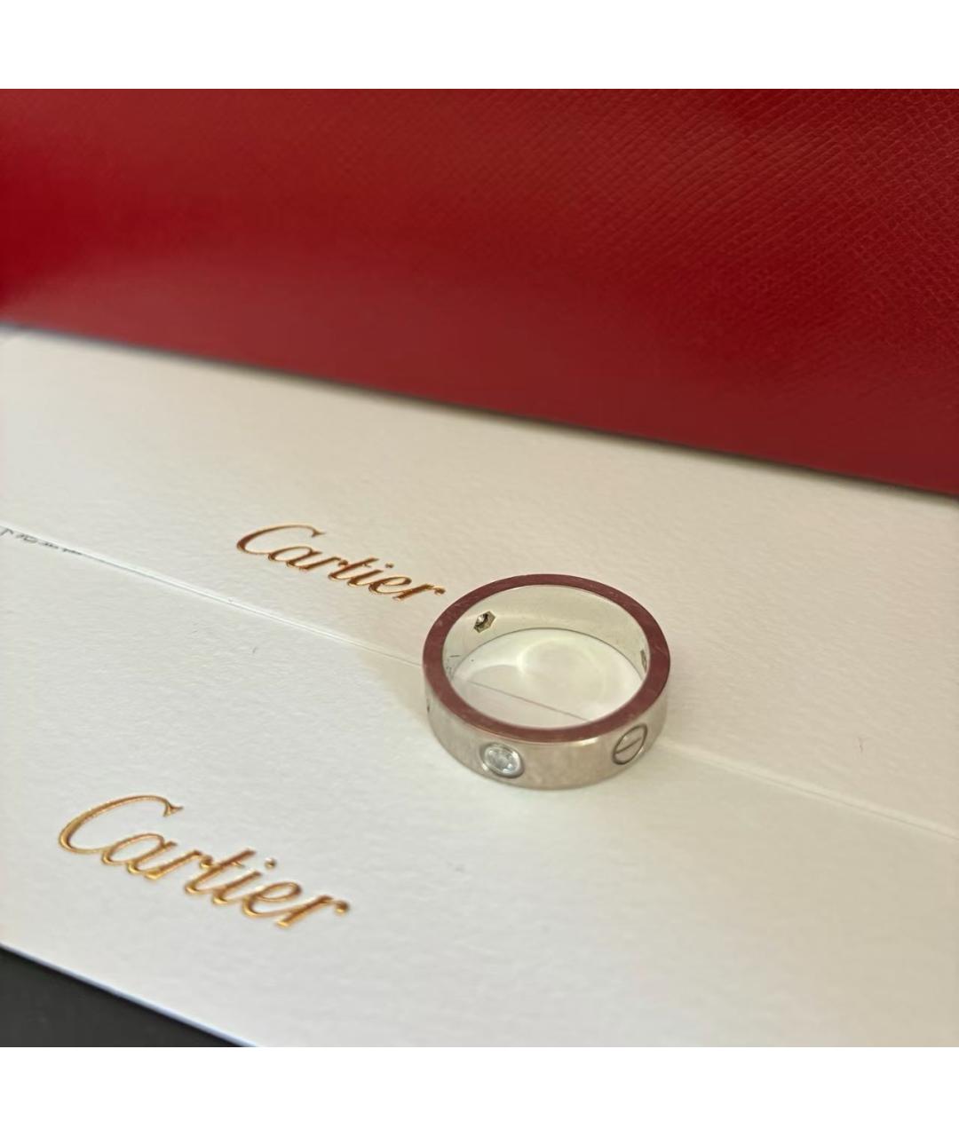 CARTIER Белое кольцо из белого золота, фото 4