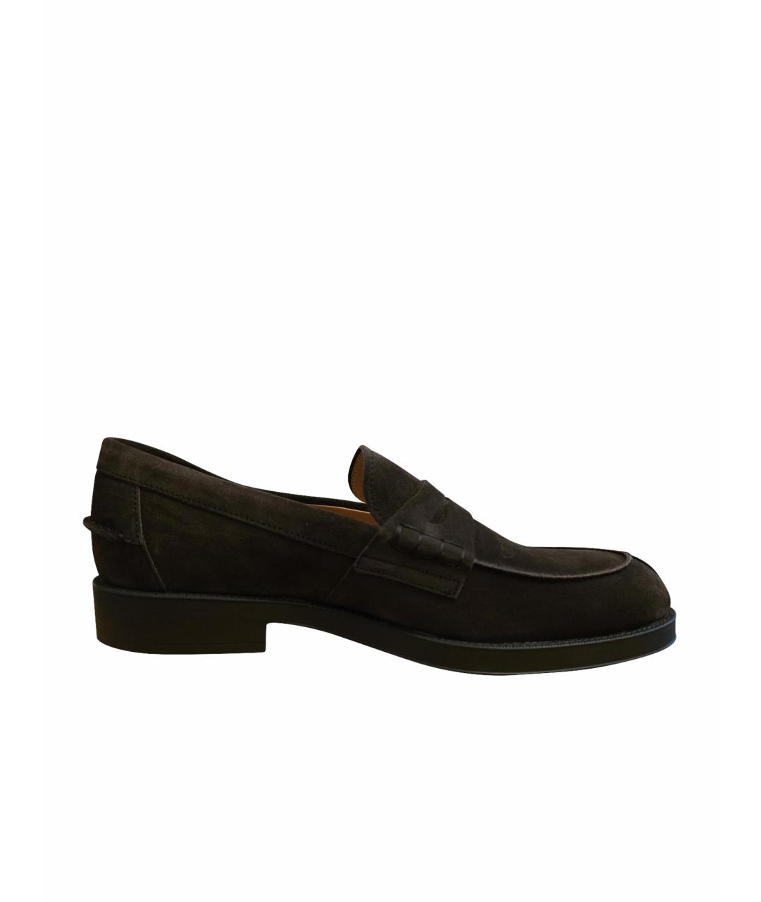 TOD'S Коричневые замшевые лоферы, фото 1