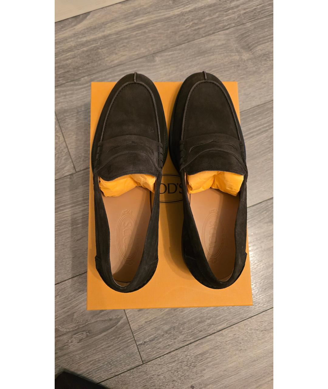 TOD'S Коричневые замшевые лоферы, фото 3