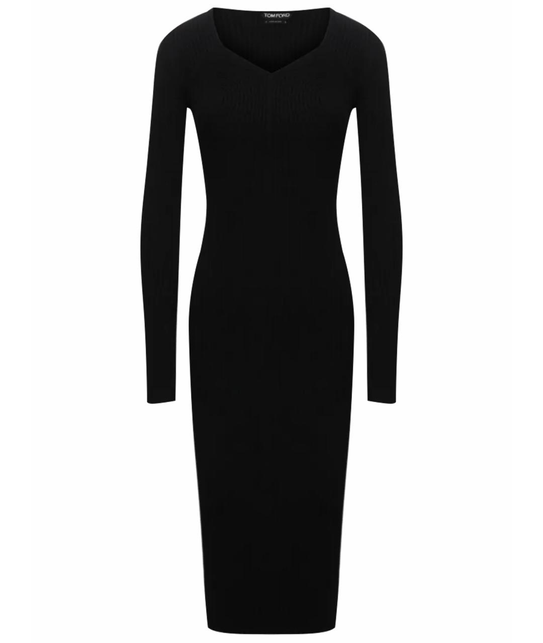 TOM FORD Черное вискозное повседневное платье, фото 1