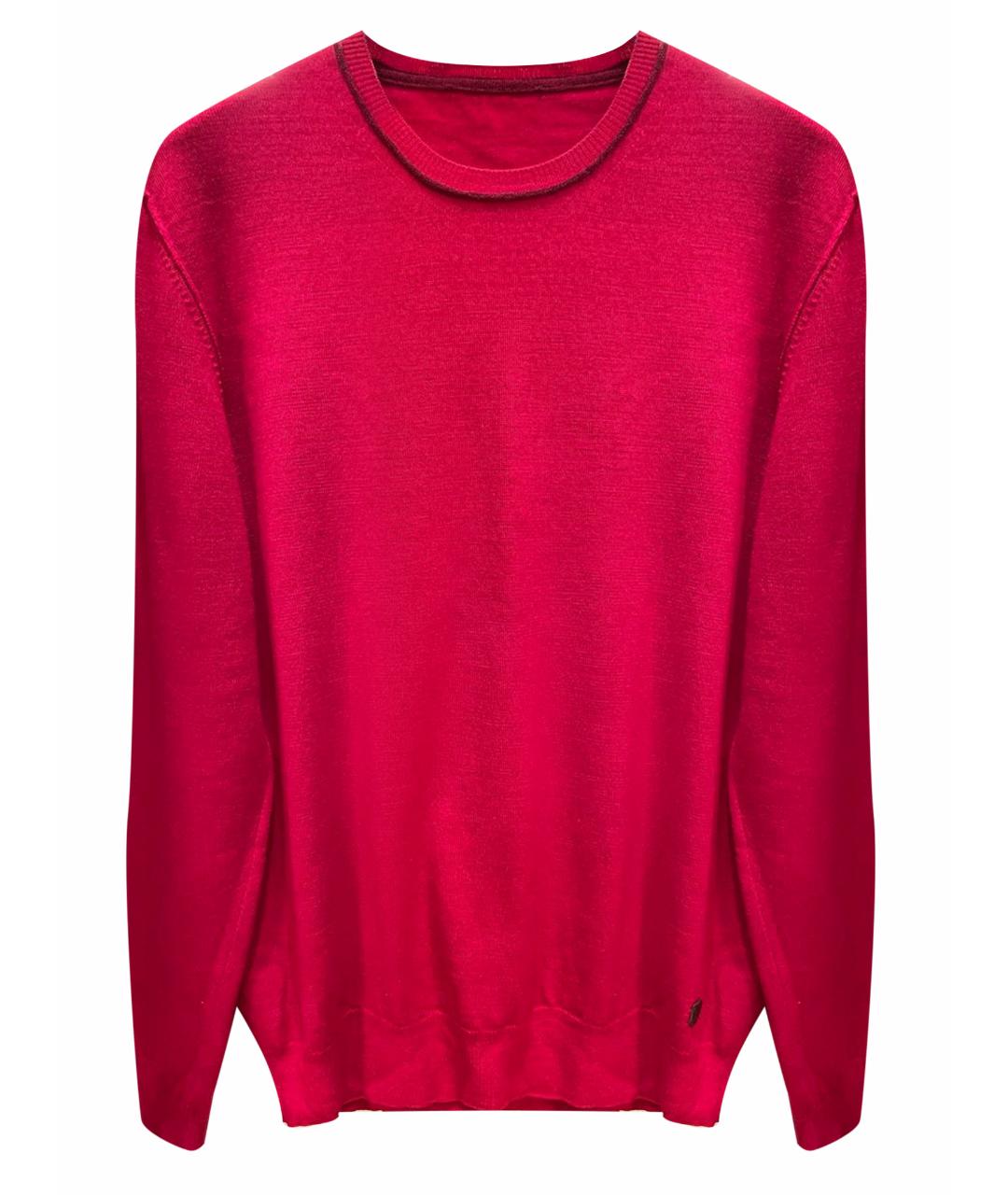 TRUSSARDI Красный шерстяной джемпер / свитер, фото 1