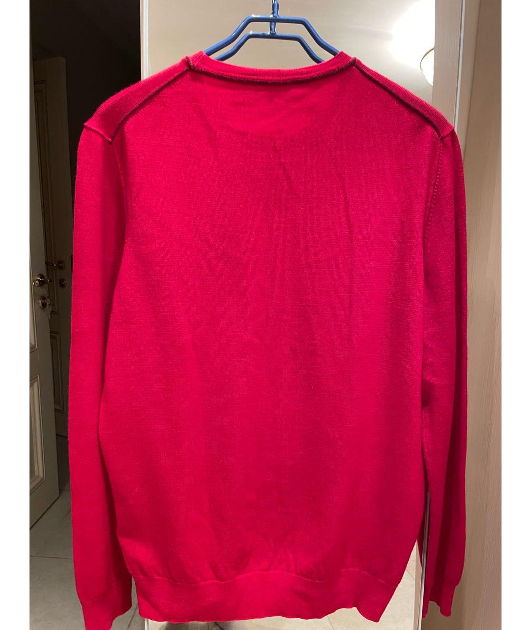 TRUSSARDI Красный шерстяной джемпер / свитер, фото 2
