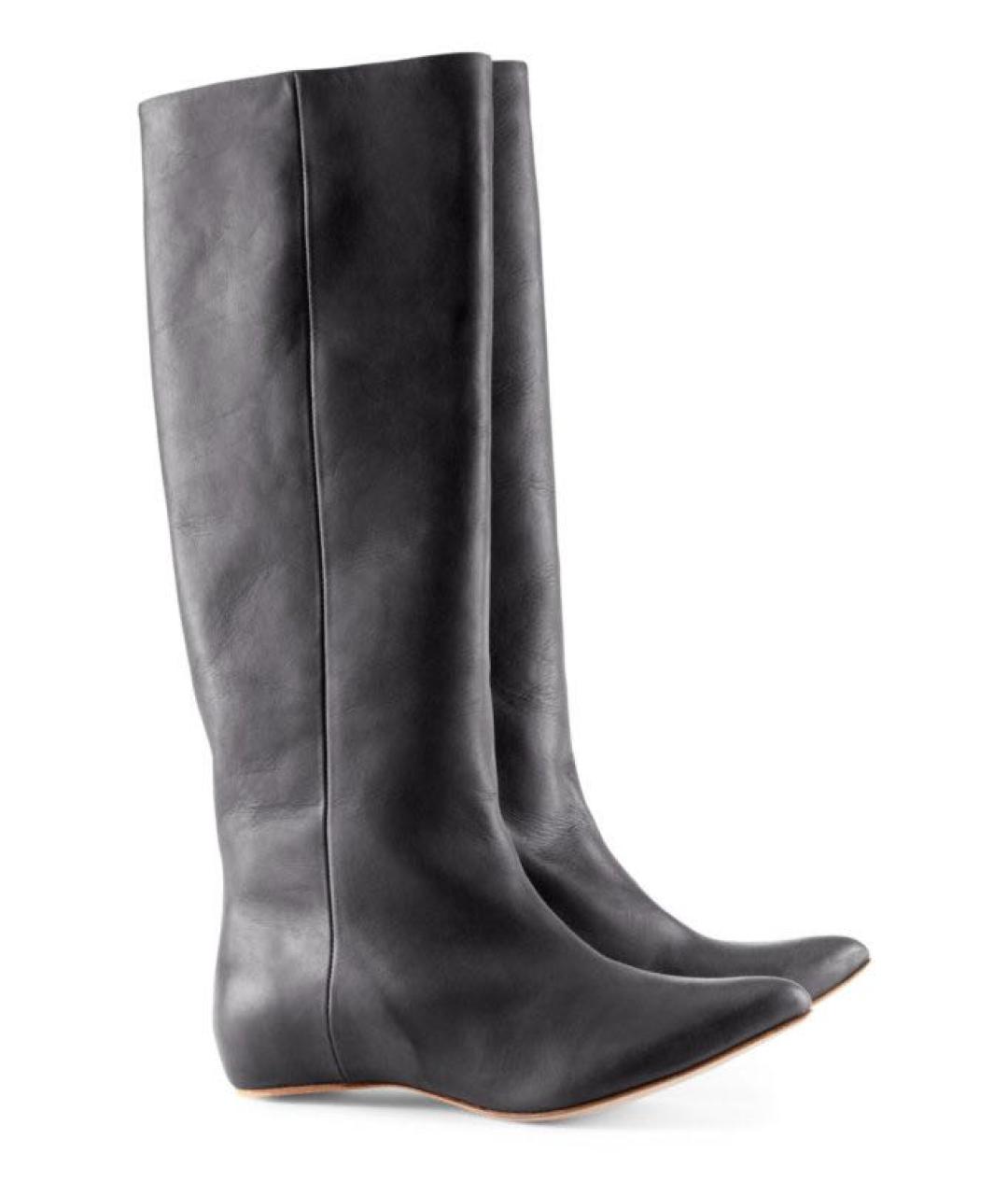 MM6 MAISON MARGIELA Черные кожаные сапоги, фото 3