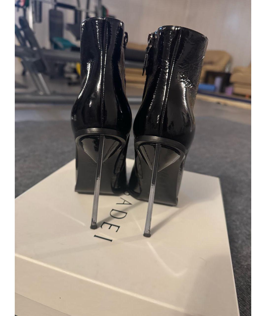 CASADEI Черные ботильоны из лакированной кожи, фото 4