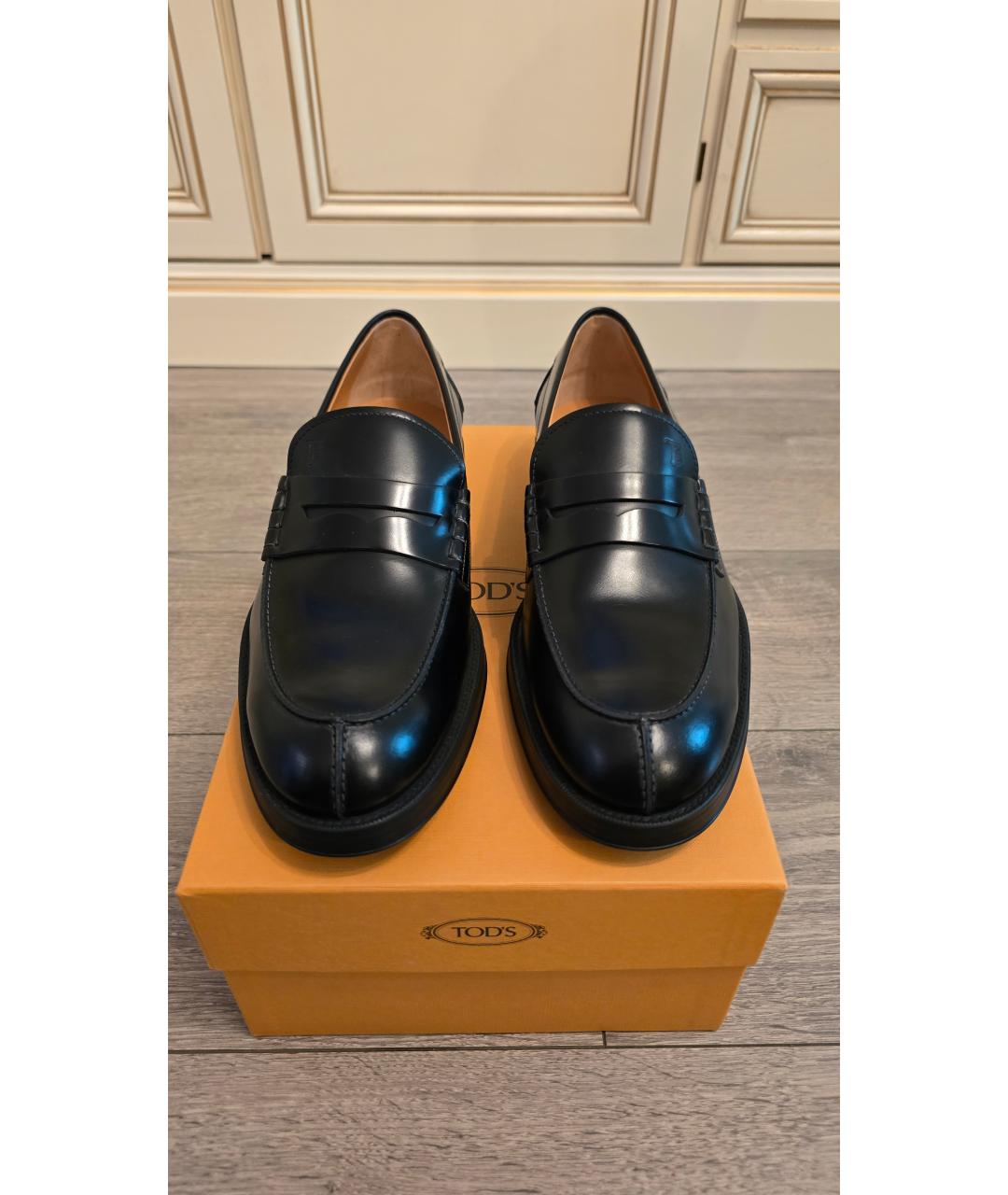 TOD'S Черные кожаные лоферы, фото 2