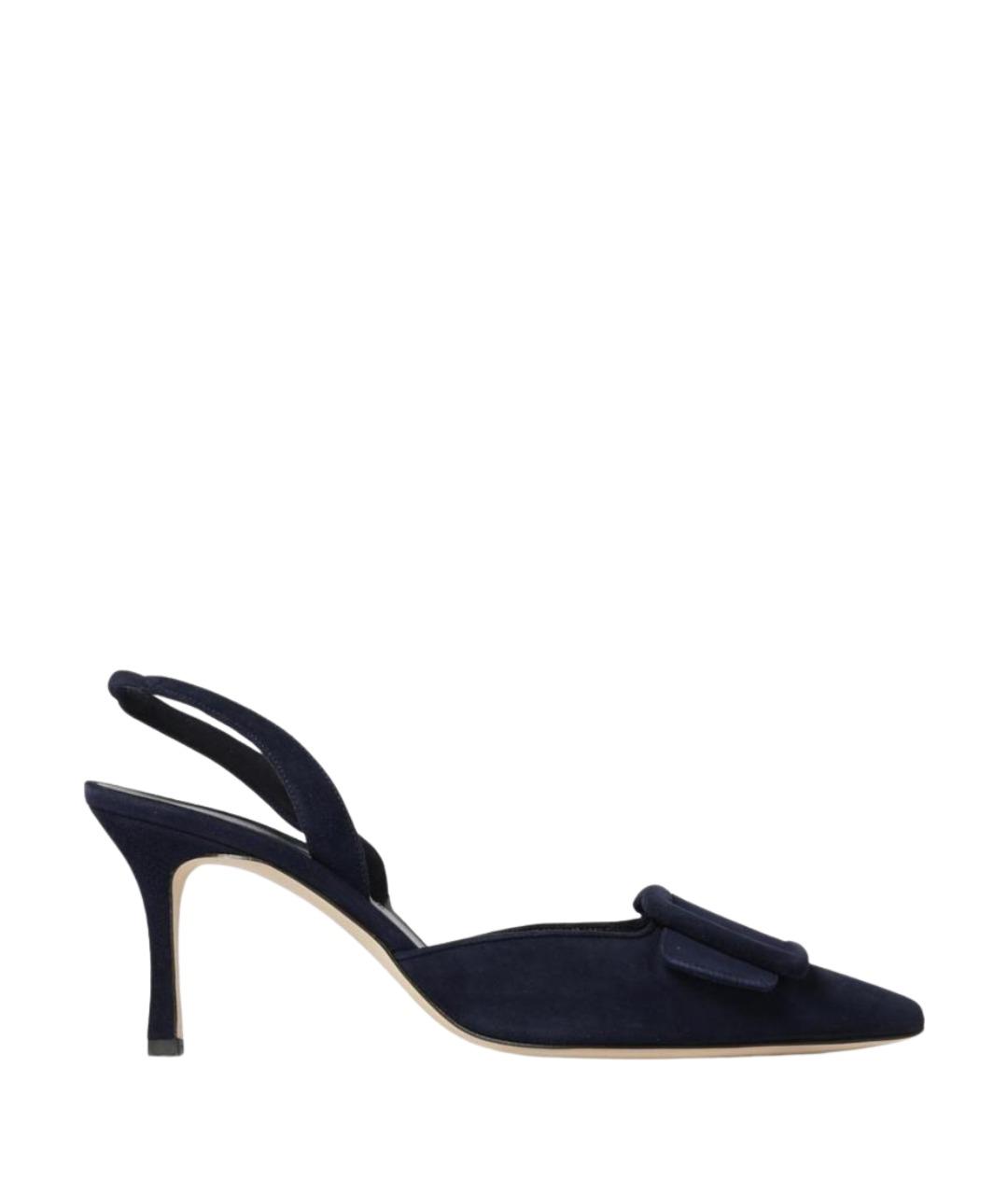 MANOLO BLAHNIK Синие замшевые туфли, фото 1