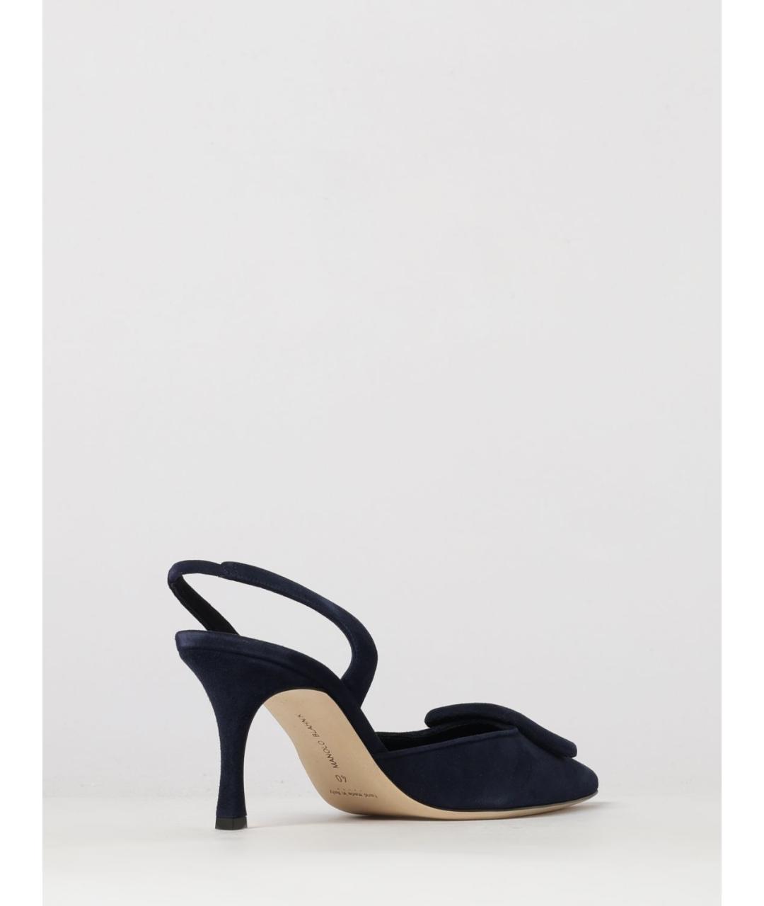 MANOLO BLAHNIK Синие замшевые туфли, фото 3