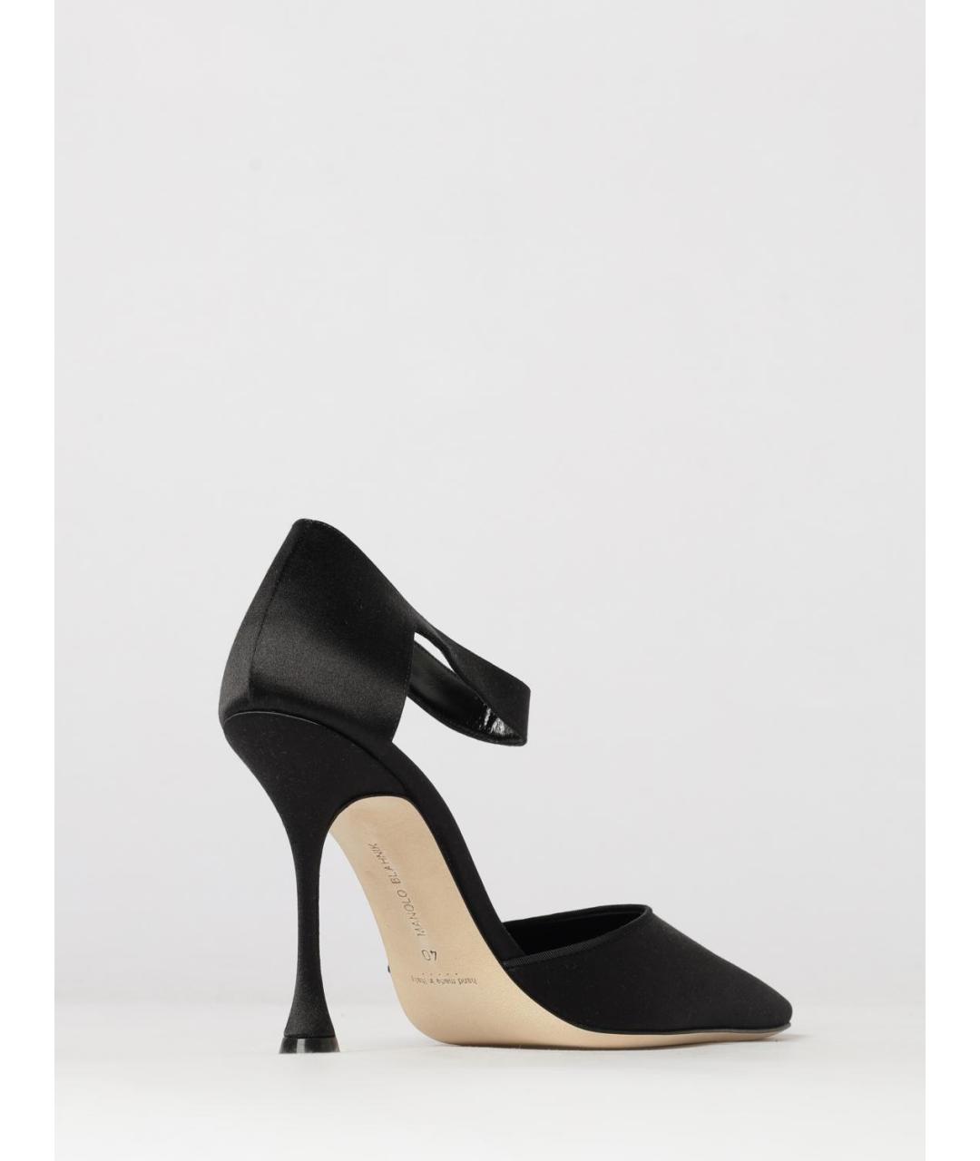 MANOLO BLAHNIK Черные текстильные туфли, фото 3