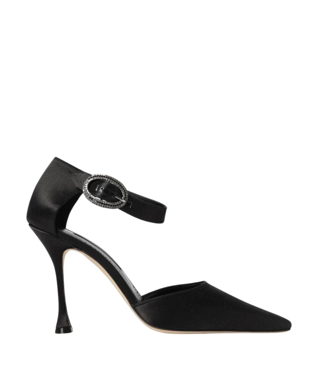 MANOLO BLAHNIK Черные текстильные туфли, фото 1