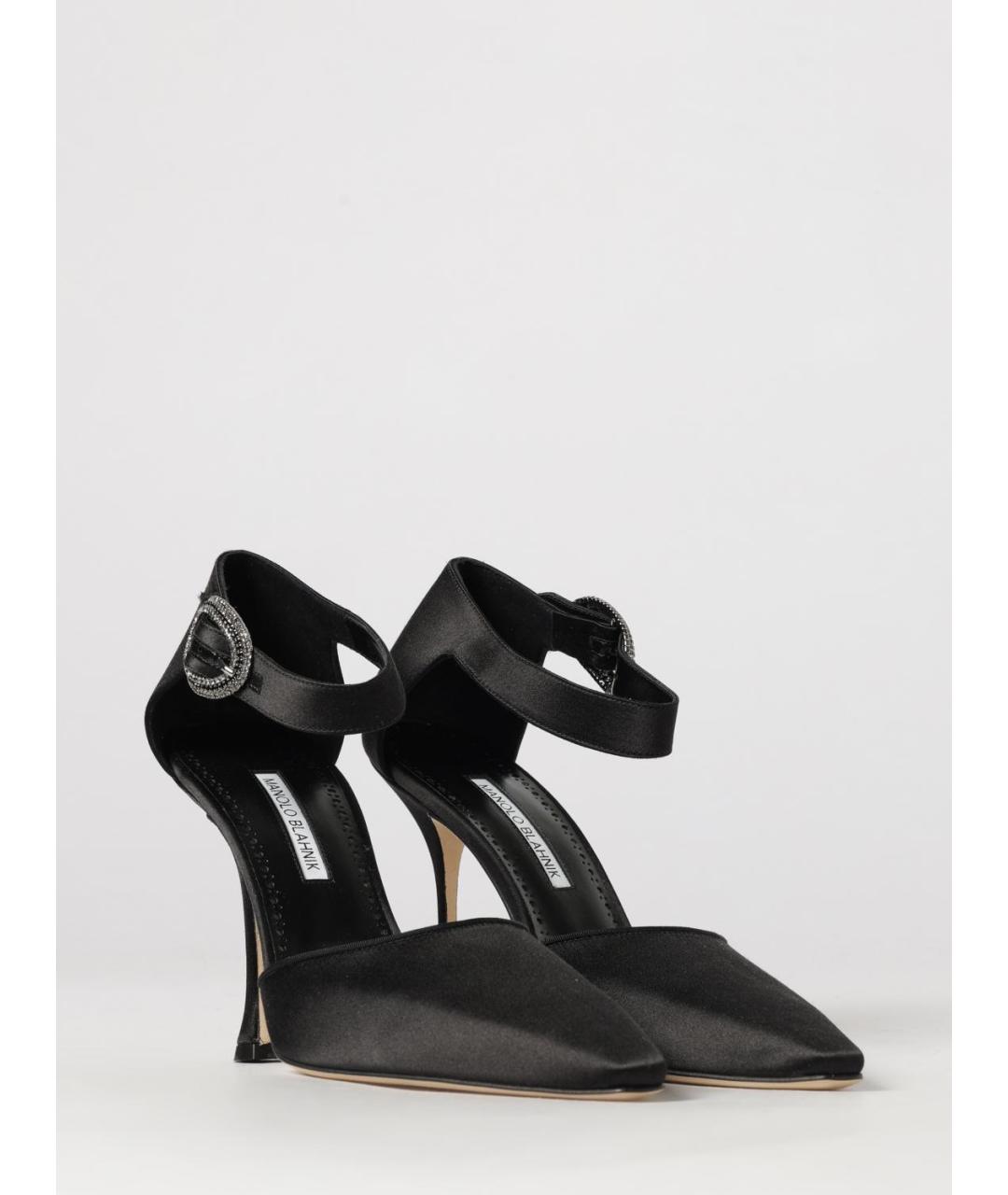 MANOLO BLAHNIK Черные текстильные туфли, фото 2