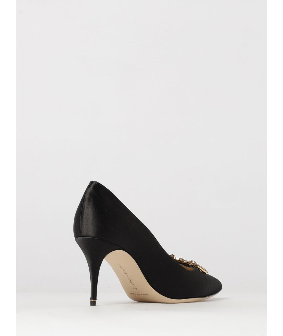MANOLO BLAHNIK Черные текстильные туфли, фото 3