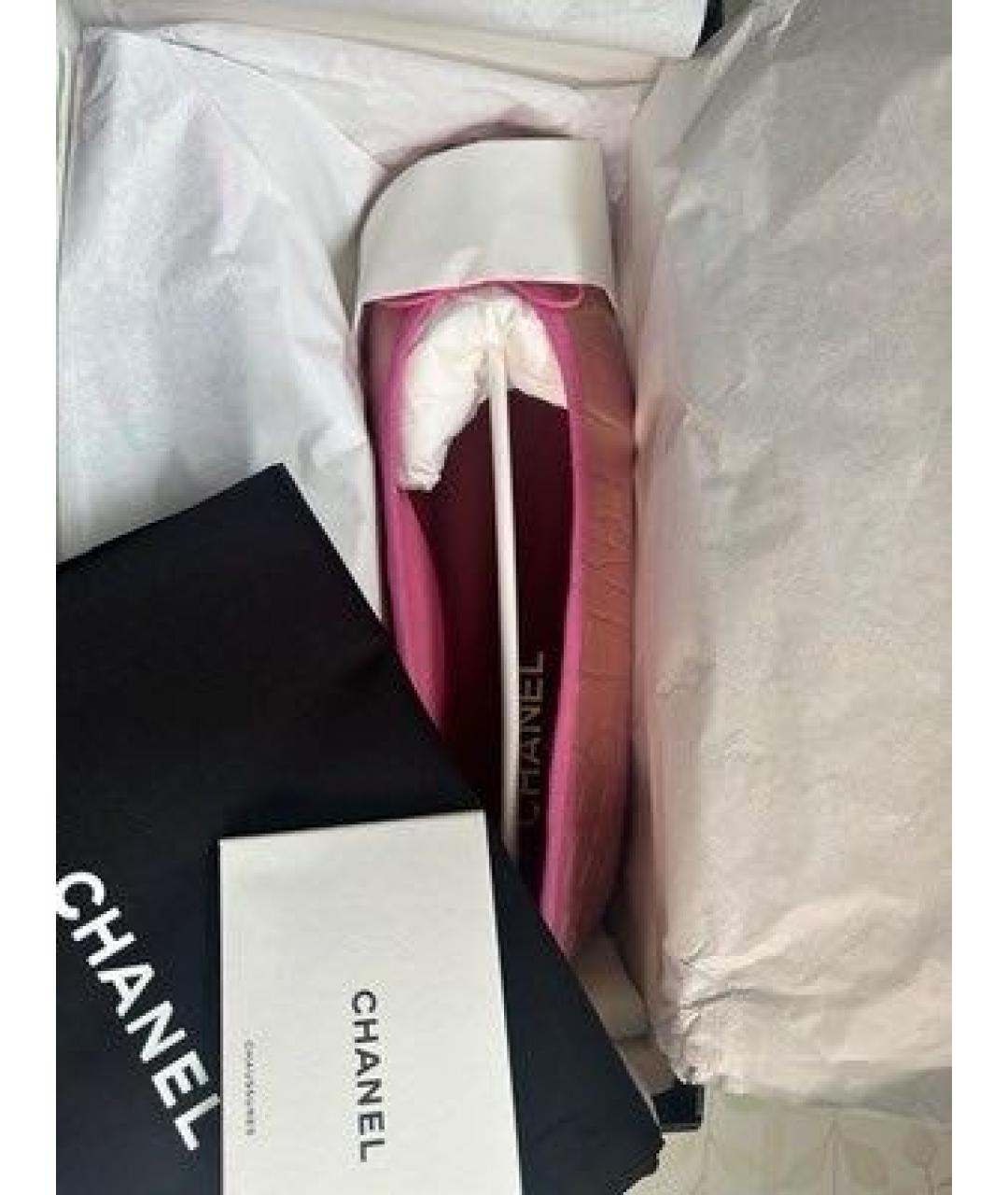 CHANEL Розовые кожаные балетки, фото 5
