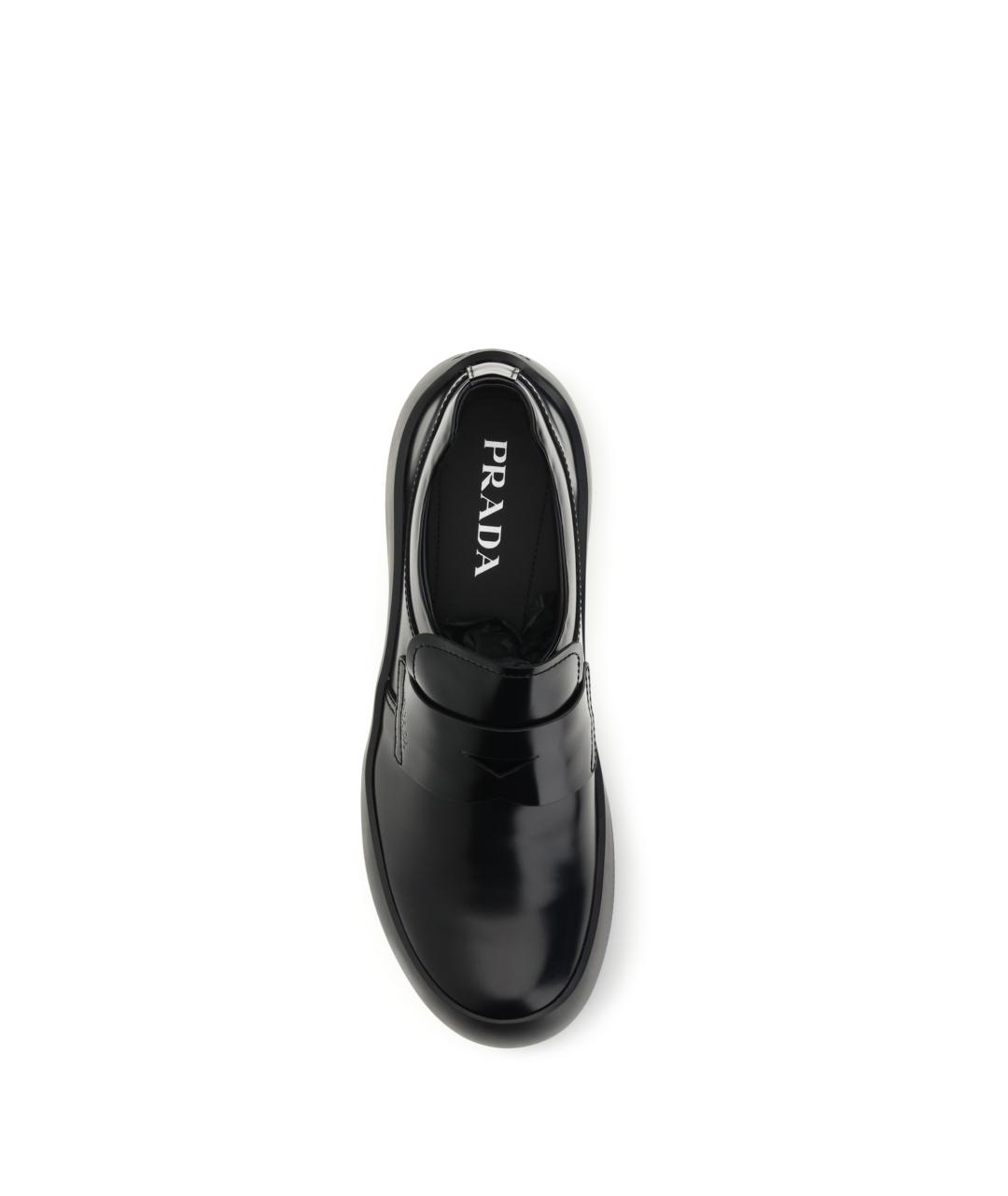 PRADA Черные кожаные лоферы, фото 4