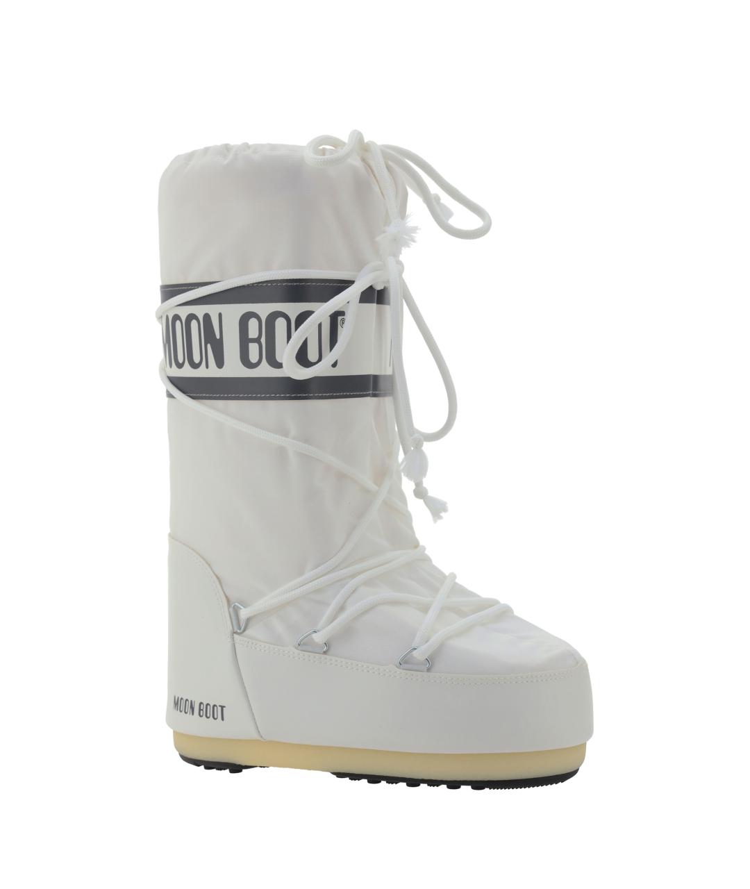 MOON BOOT Белые синтетические высокие ботинки, фото 2