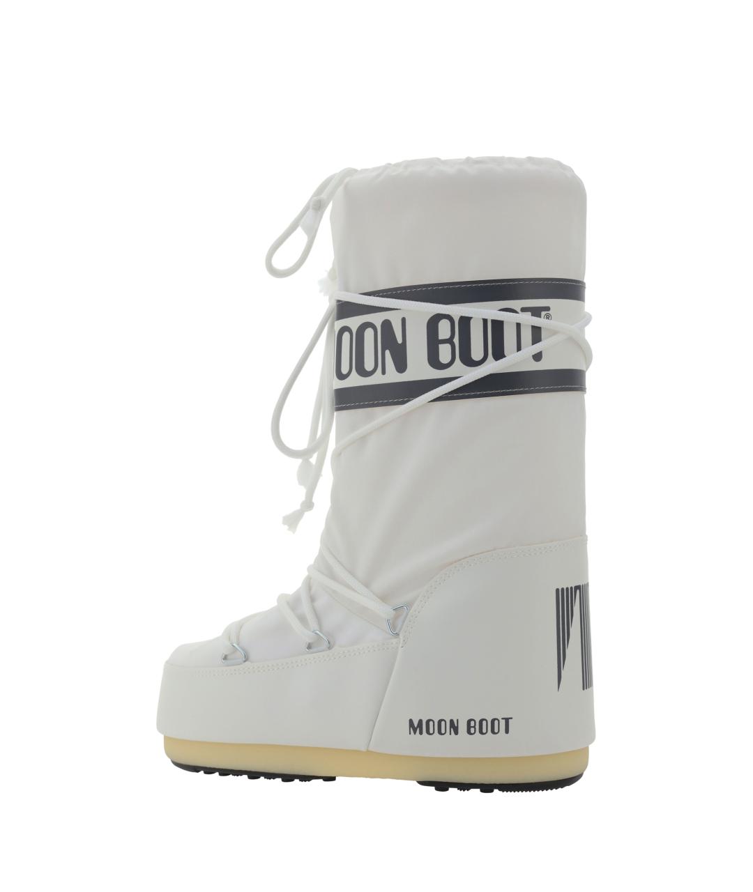 MOON BOOT Белые синтетические высокие ботинки, фото 3