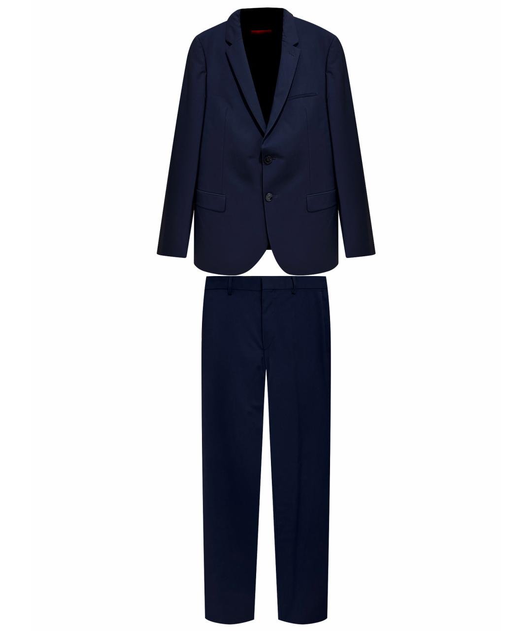 HUGO BOSS Темно-синий классический костюм, фото 1