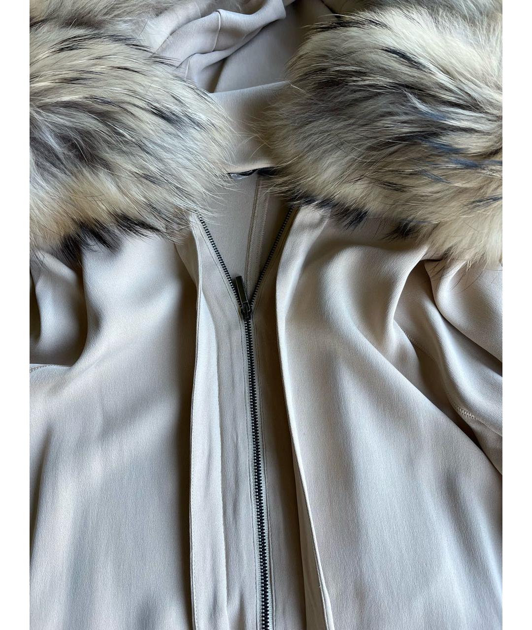 SPORTMAX Бежевая шелковая блузы, фото 6