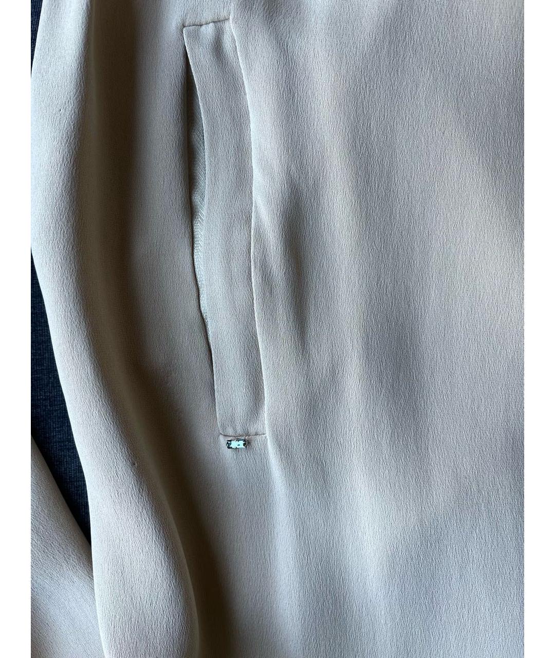 SPORTMAX Бежевая шелковая блузы, фото 7