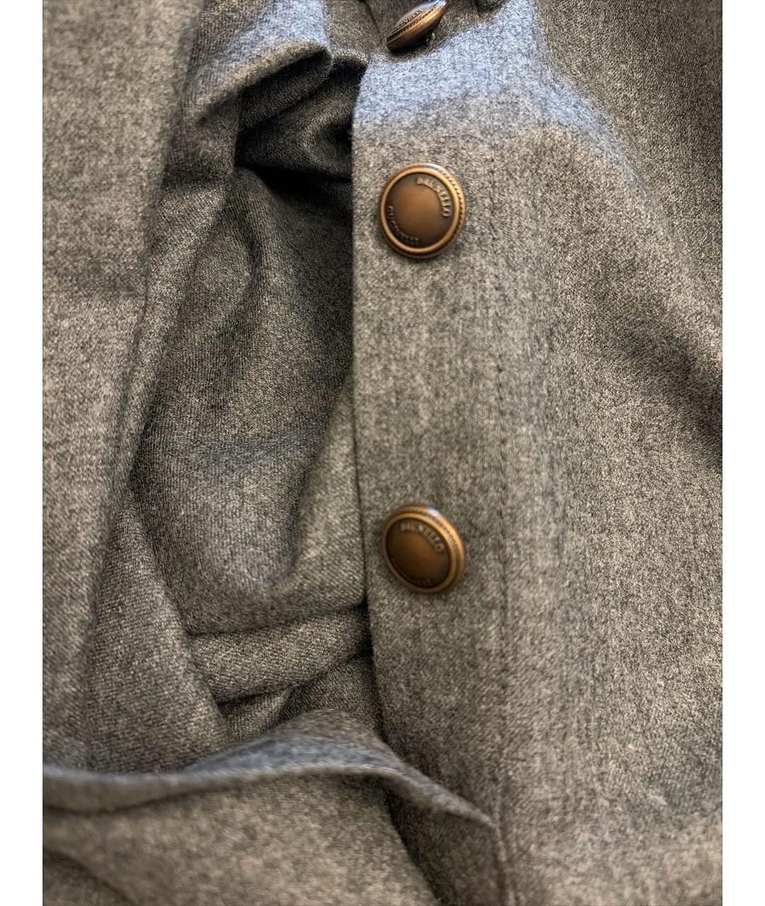 BRUNELLO CUCINELLI Антрацитовое шерстяное повседневное платье, фото 4