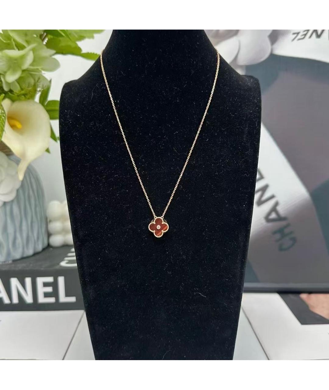 VAN CLEEF & ARPELS Бордовое колье из желтого золота, фото 4