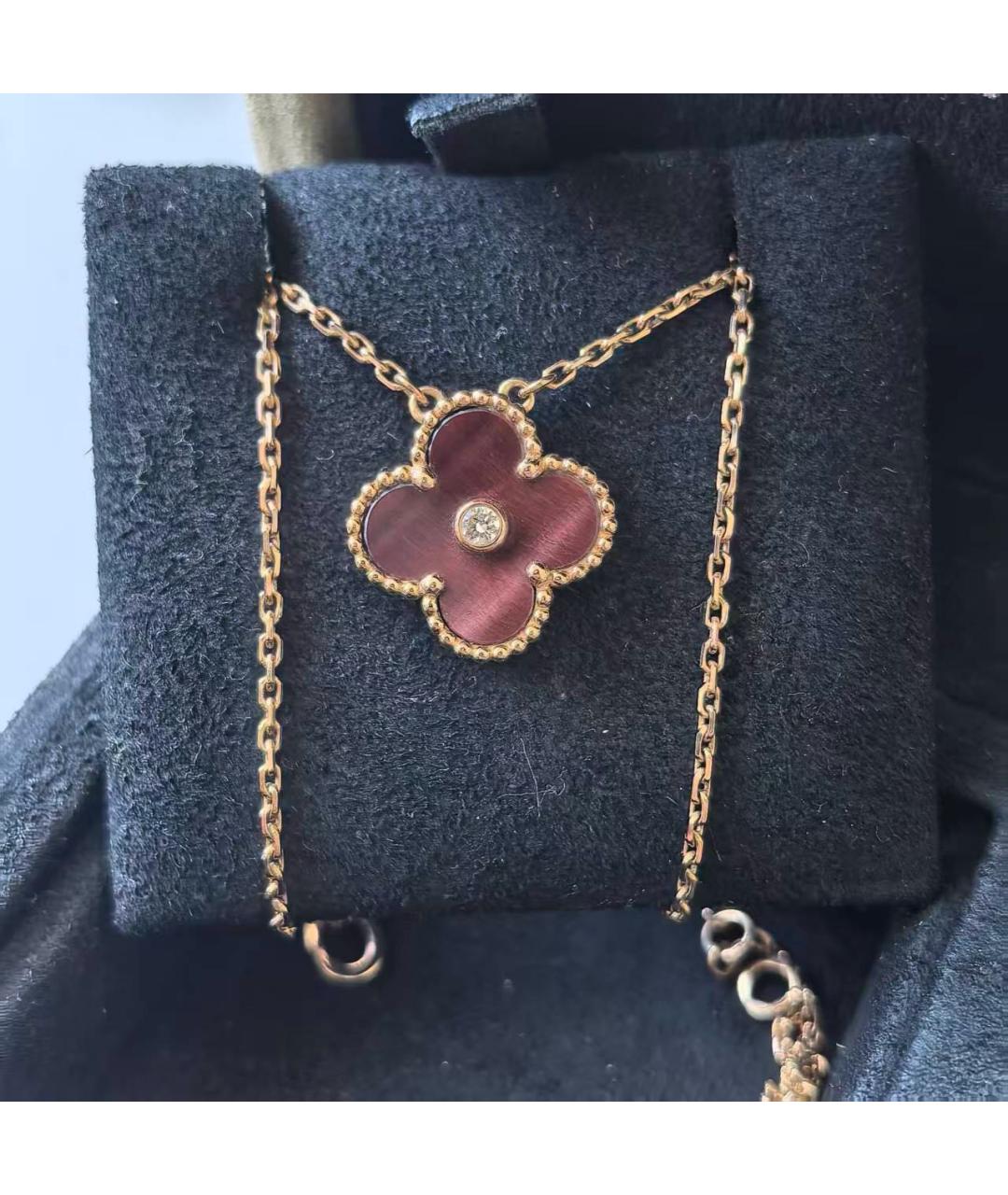 VAN CLEEF & ARPELS Бордовое колье из желтого золота, фото 6