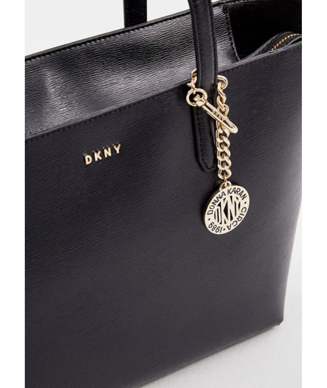 DKNY Черная сумка тоут из искусственной кожи, фото 9