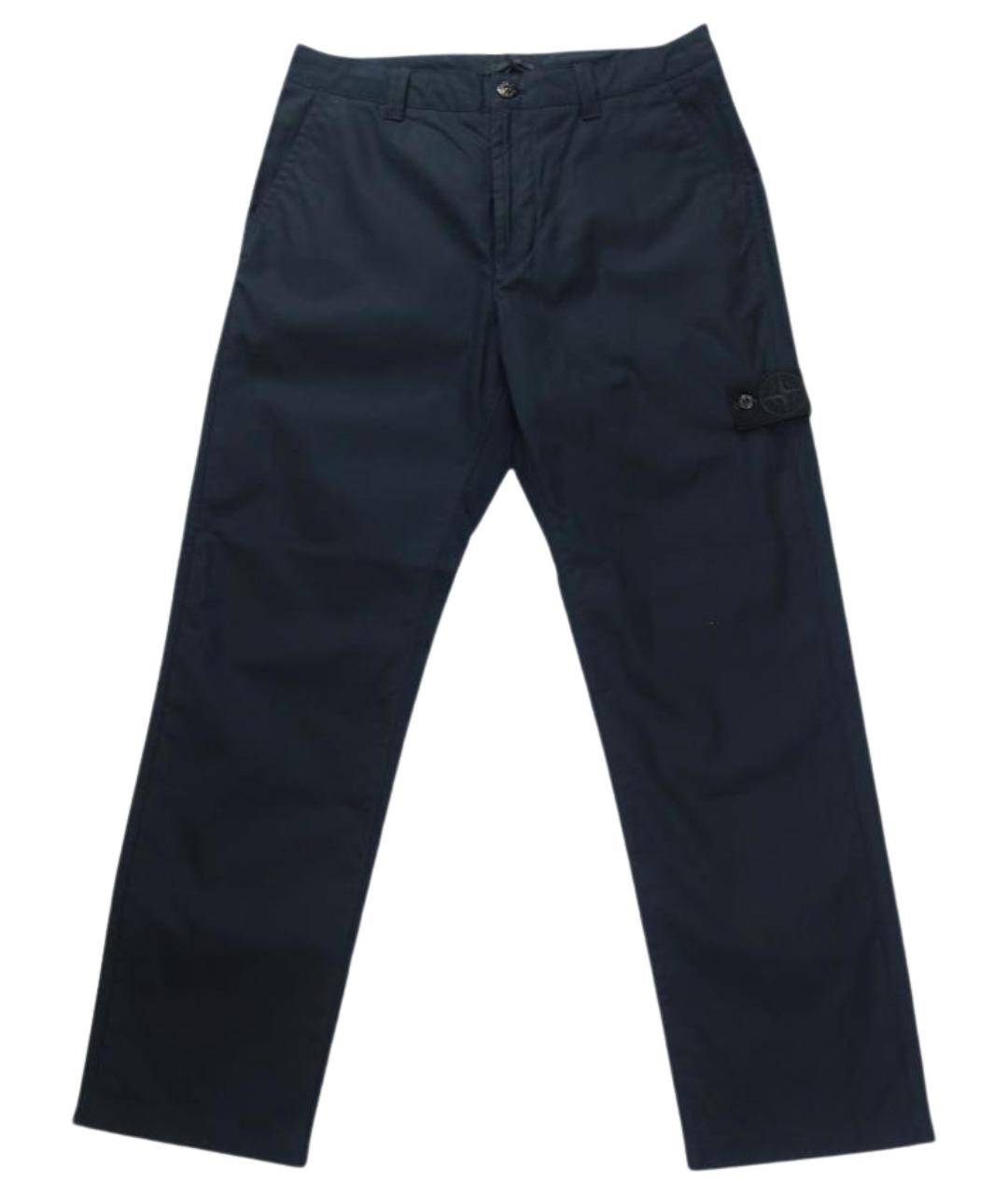 STONE ISLAND Черные хлопковые повседневные брюки, фото 1