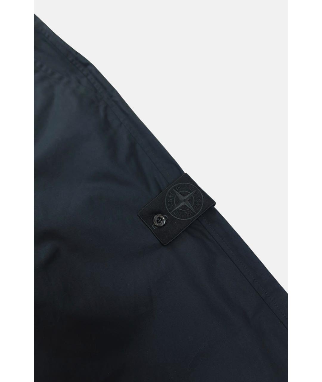 STONE ISLAND Черные хлопковые повседневные брюки, фото 3