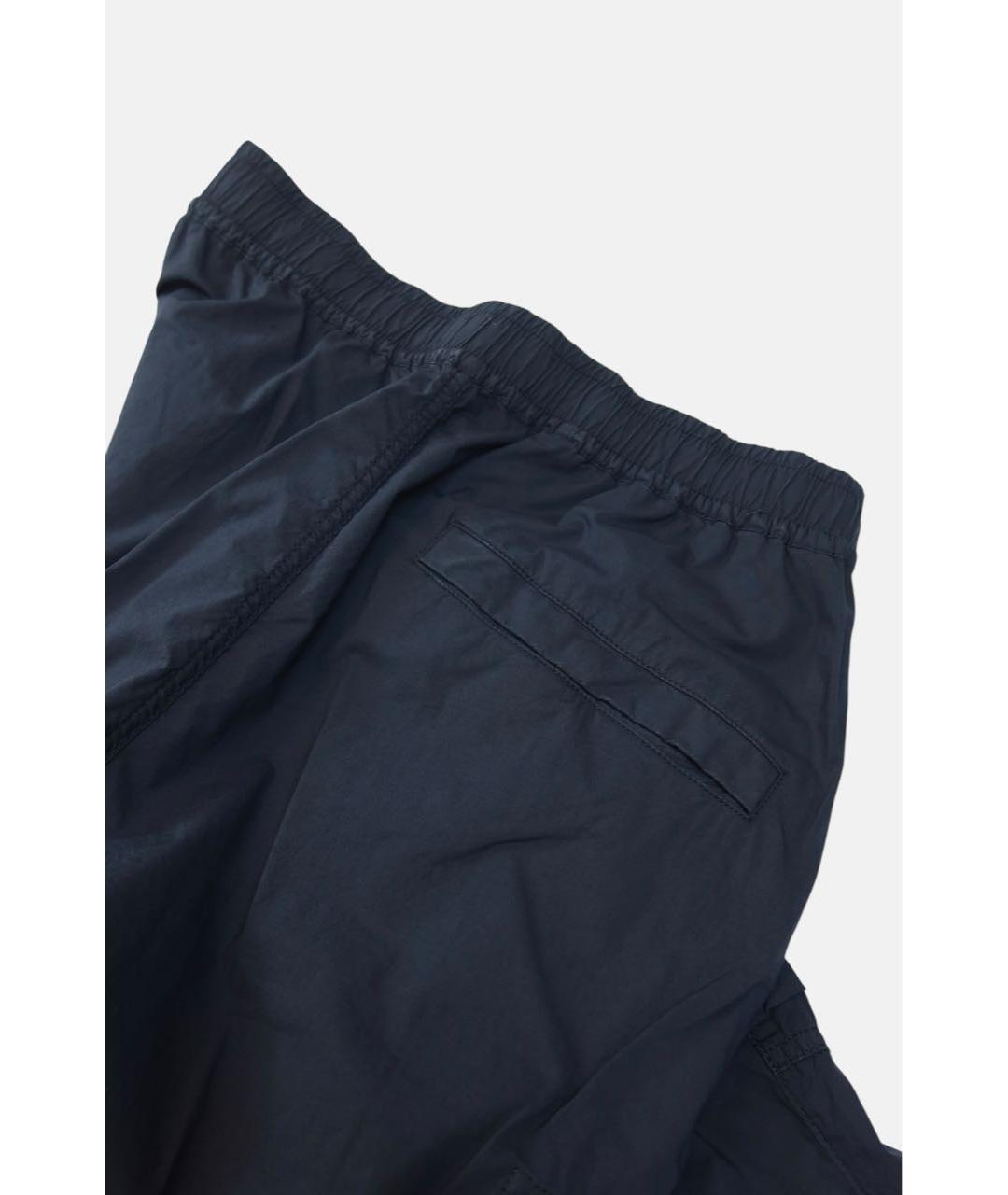 STONE ISLAND Темно-синие хлопковые повседневные брюки, фото 6
