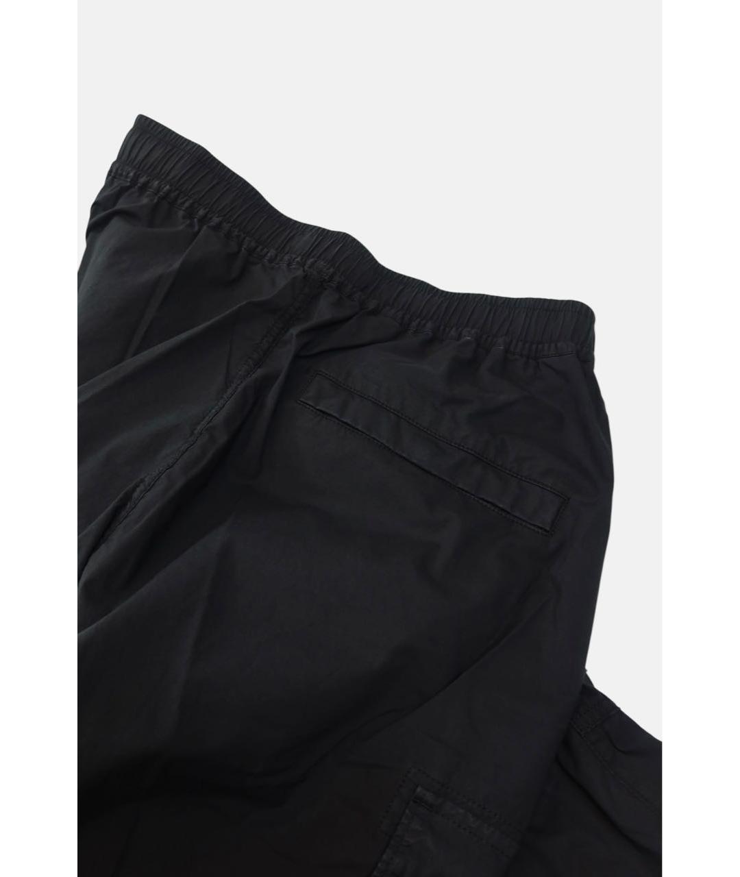 STONE ISLAND Черные хлопковые повседневные брюки, фото 6