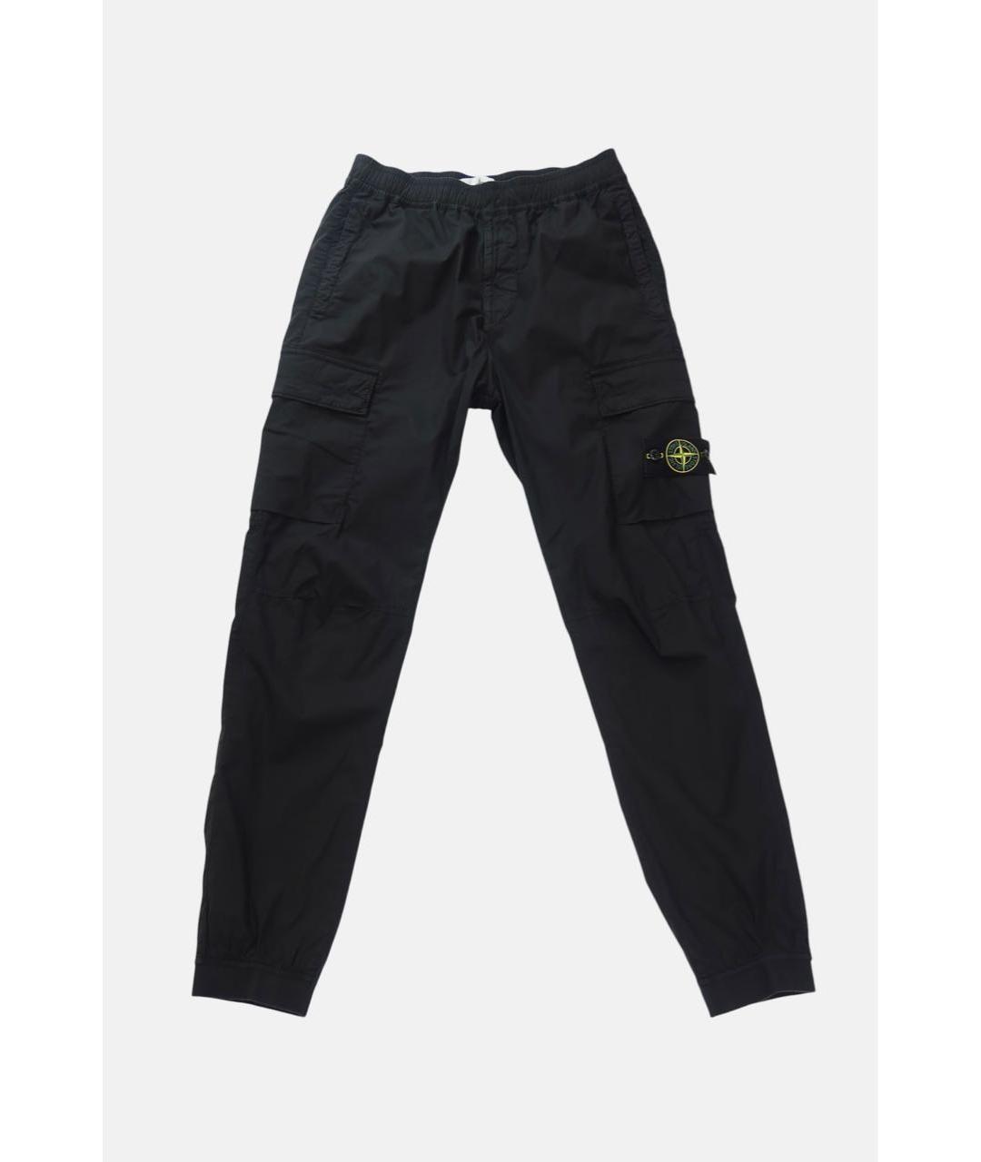 STONE ISLAND Черные хлопковые повседневные брюки, фото 7